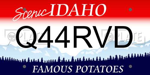 Q44RVD Idaho License Plate