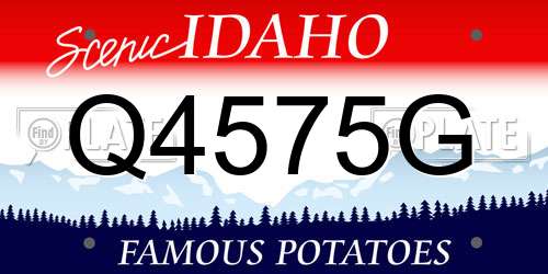 Q4575G Idaho License Plate