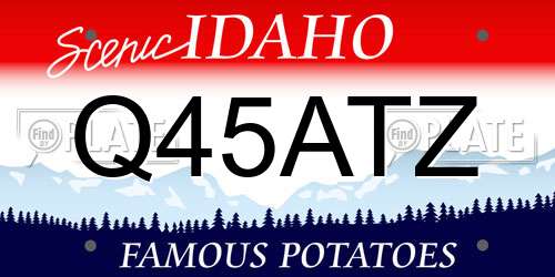Q45ATZ Idaho License Plate