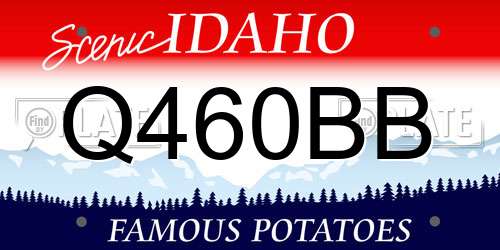 Q460BB Idaho License Plate