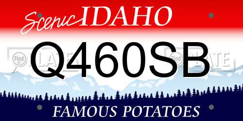 Q460SB Idaho License Plate