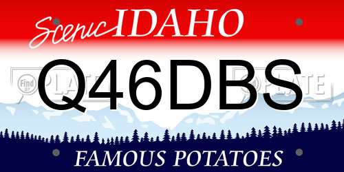 Q46DBS Idaho License Plate