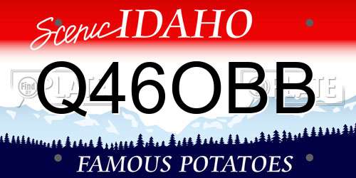 Q46OBB Idaho License Plate
