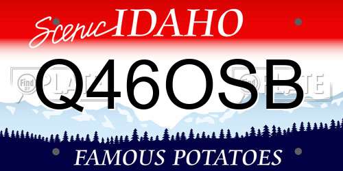 Q46OSB Idaho License Plate