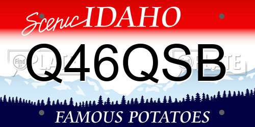 Q46QSB Idaho License Plate