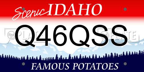 Q46QSS Idaho License Plate