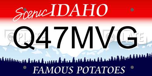 Q47MVG Idaho License Plate