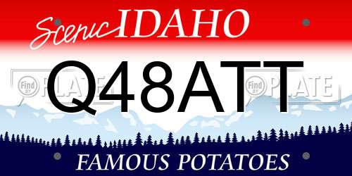 Q48ATT Idaho License Plate