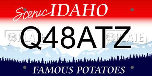 Q48ATZ Idaho License Plate