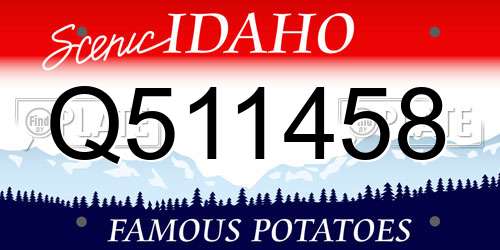 Q511458 Idaho License Plate