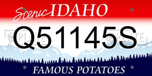 Q51145S Idaho License Plate