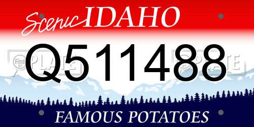 Q511488 Idaho License Plate
