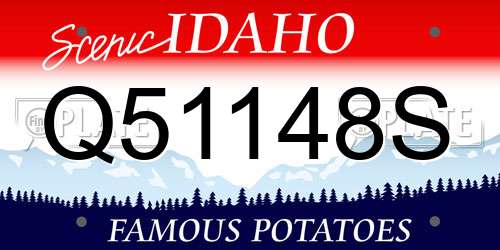 Q51148S Idaho License Plate