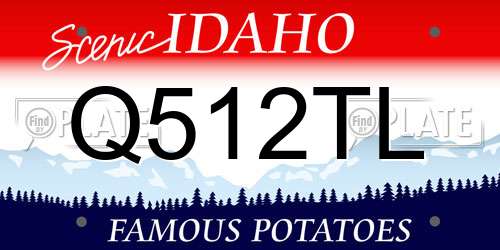 Q512TL Idaho License Plate