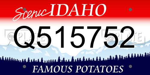 Q515752 Idaho License Plate