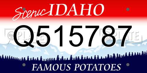 Q515787 Idaho License Plate