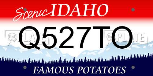 Q527TO Idaho License Plate