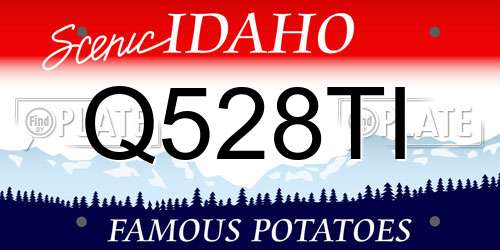 Q528TI Idaho License Plate