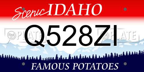 Q528ZI Idaho License Plate