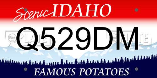 Q529DM Idaho License Plate