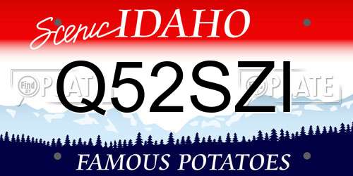 Q52SZI Idaho License Plate