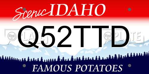 Q52TTD Idaho License Plate