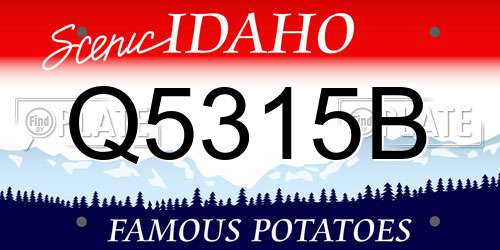 Q5315B Idaho License Plate