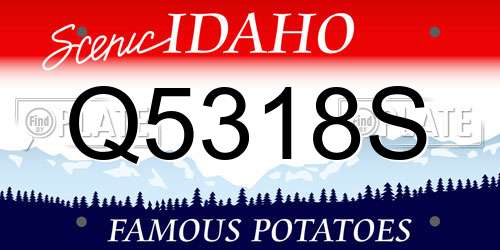 Q5318S Idaho License Plate