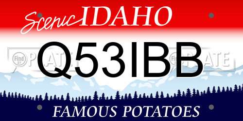 Q53IBB Idaho License Plate