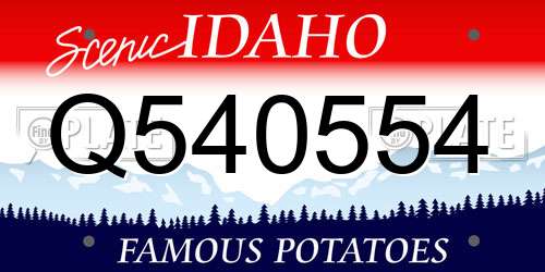 Q540554 Idaho License Plate