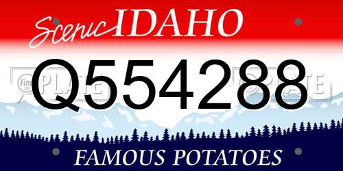 Q554288 Idaho License Plate