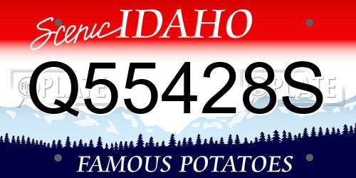 Q55428S Idaho License Plate