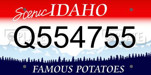 Q554755 Idaho License Plate