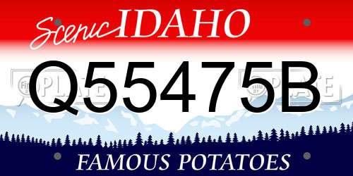 Q55475B Idaho License Plate