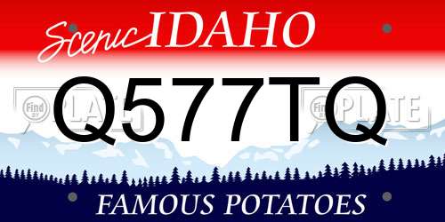 Q577TQ Idaho License Plate