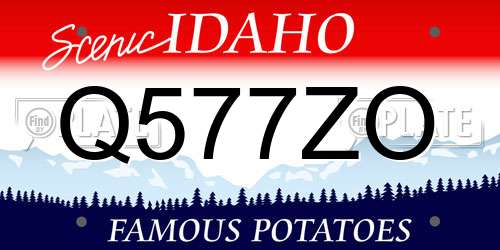 Q577ZO Idaho License Plate