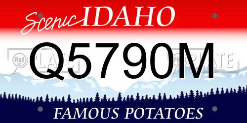Q5790M Idaho License Plate