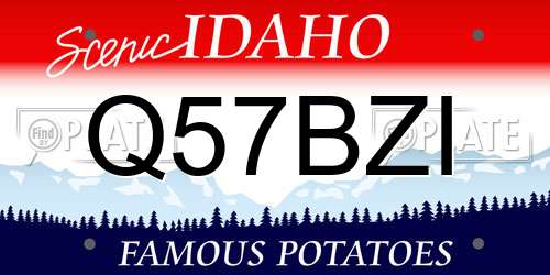 Q57BZI Idaho License Plate