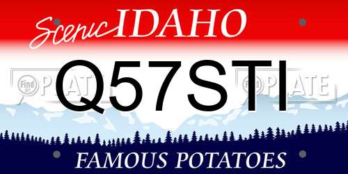 Q57STI Idaho License Plate