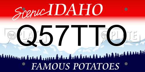 Q57TTO Idaho License Plate