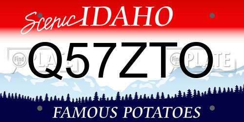 Q57ZTO Idaho License Plate