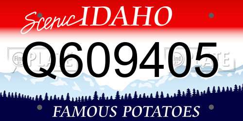 Q609405 Idaho License Plate
