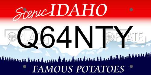 Q64NTY Idaho License Plate