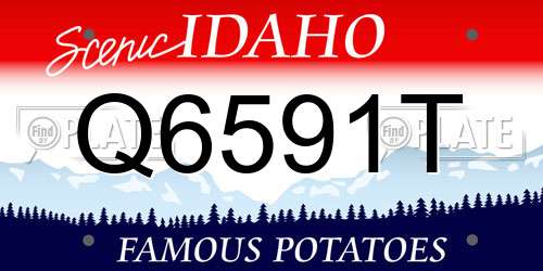Q6591T Idaho License Plate