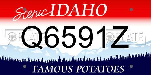 Q6591Z Idaho License Plate