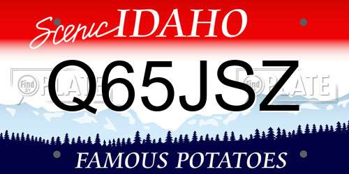 Q65JSZ Idaho License Plate