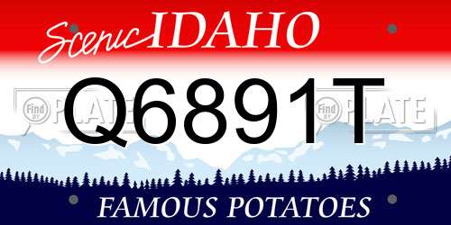 Q6891T Idaho License Plate