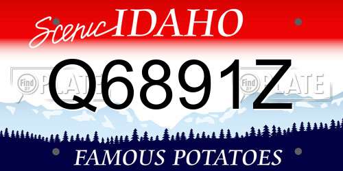 Q6891Z Idaho License Plate