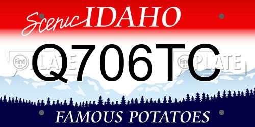 Q706TC Idaho License Plate