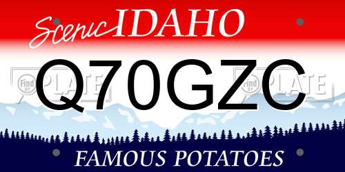 Q70GZC Idaho License Plate